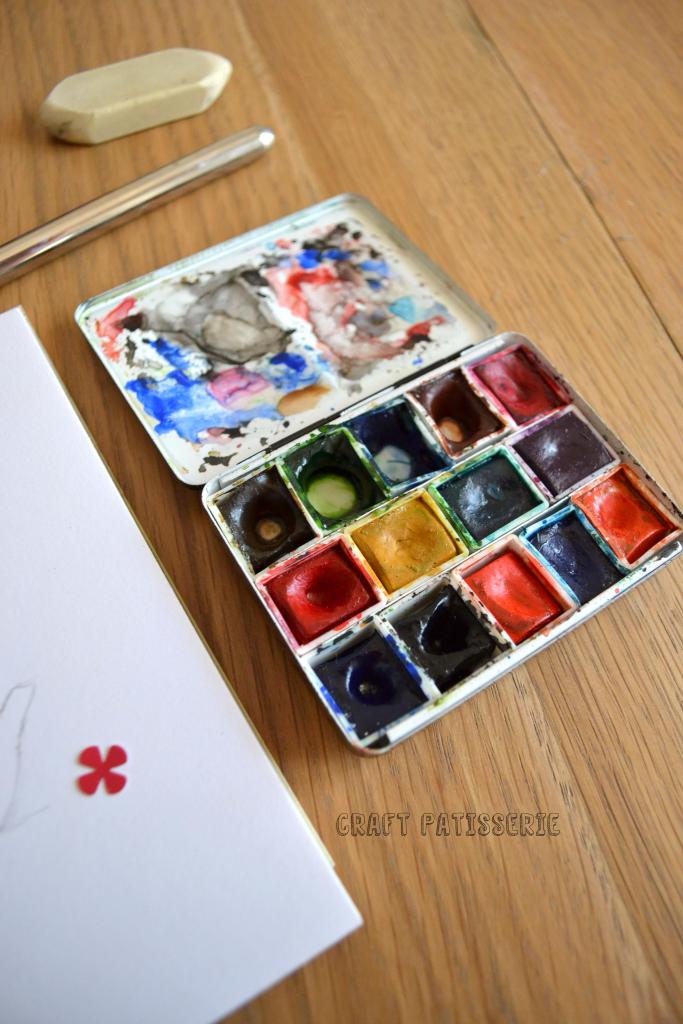Watercolor and mixed media happy birthday card tutorial